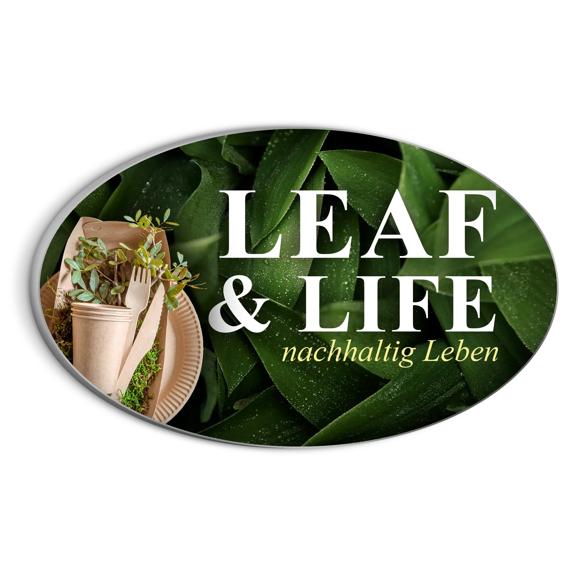 LED - Leuchtschild 1-seitig oval