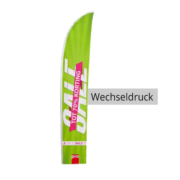 Beachflag Straightflag Wechseldruck