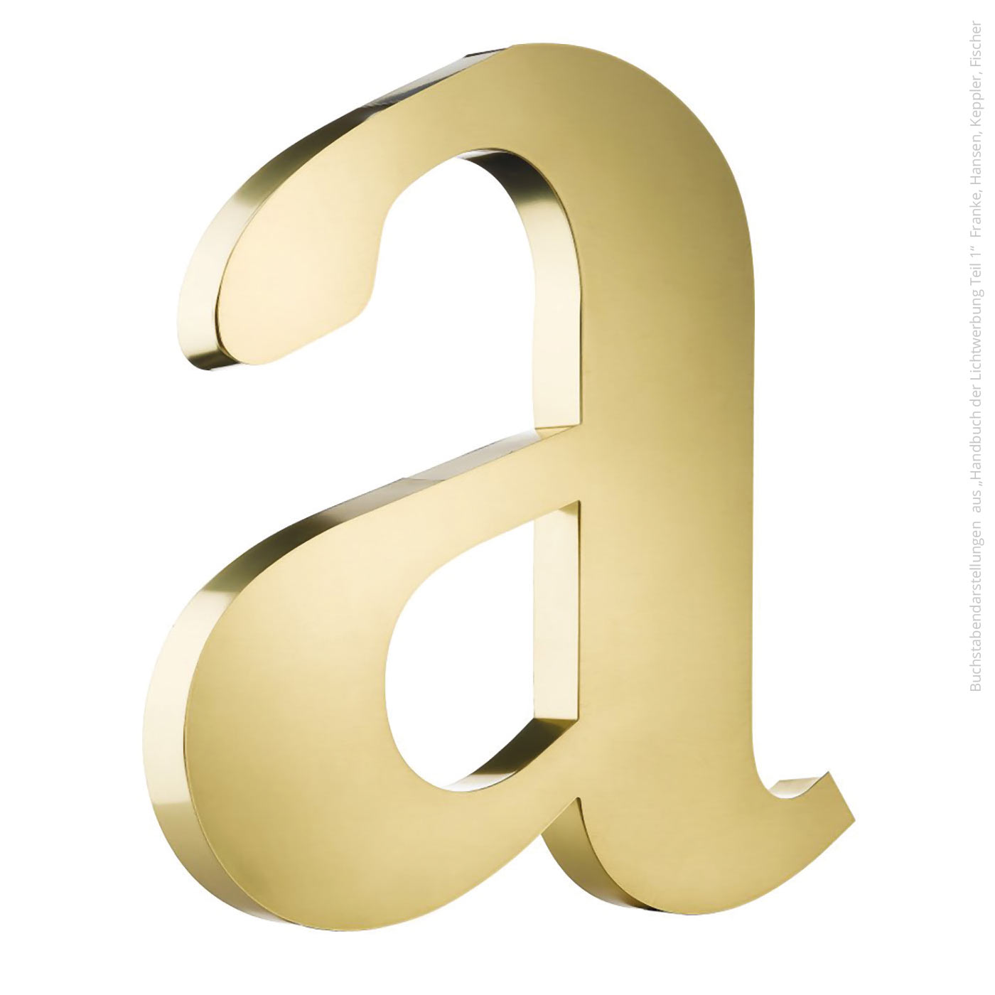 Reliefbuchstaben ohne Ausleuchtung